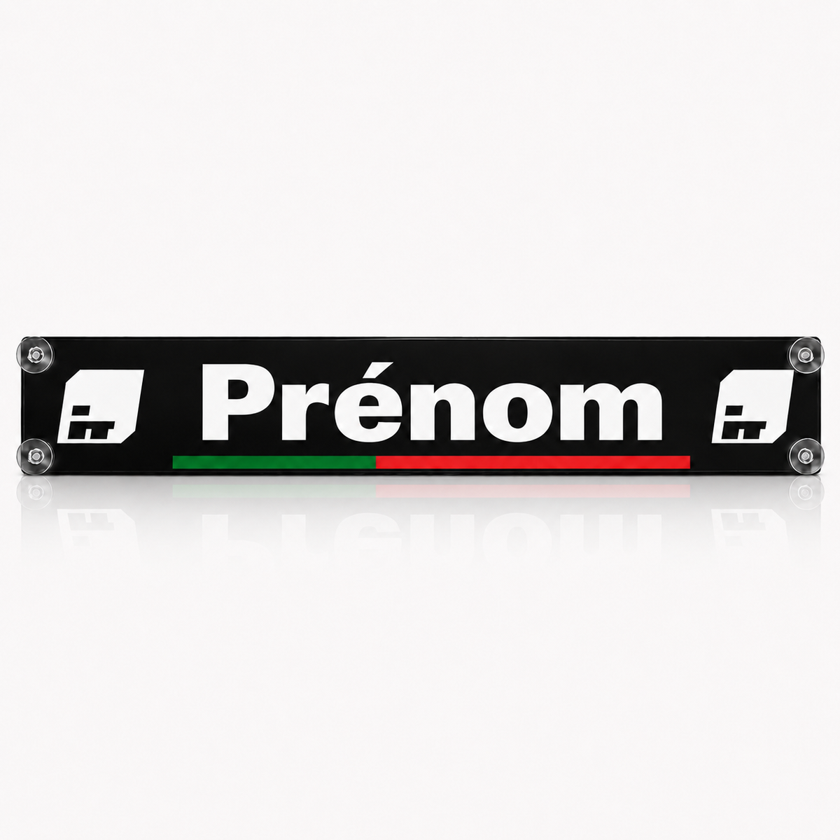 Plaque lumineuse led camion PAYS prénom & logos