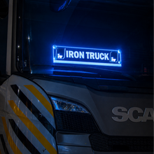 Plaque lumineuse camion RGB prénom & logos